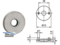 Drckerrosette 5620.21C glide Edelstahl 402913