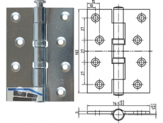 Trscharnier BB802 GV 4/3 blau verzinkt