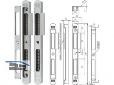 Schlieblech SB.VAR.ST.NL verstellbar 210 x 20 (30) mm links Niro-Look