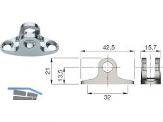 Montageteil zu Klappenlift KLB-075 vernickelt