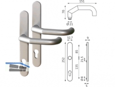 Drckergarnitur Rondo PZ Abstand 92 mm Edelstahl B 7553 0241