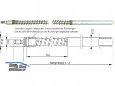 Rohr mit Verriegelungsfeder mit Gleitstopfen B 9036 0002