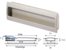 Mbelgriff Misnia Einbauma 174x49 mm nickel matt 0115183