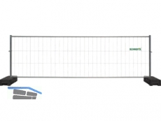 Mobil-Bauzaunelement F1 3500x1200 mm m.Haken u.sen Pal.70 Stk. Bund 35 Stk.
