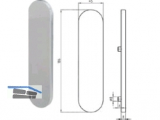 Blindkurzschild DIN Alu F1 inkl. Schrauben M4x80 mm 72mm