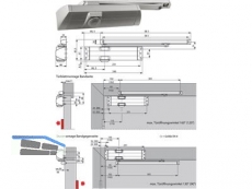 Trschliesser Dorma TS 90 Impulse EN3/4 mit Gleitschiene, silber