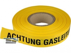 Warnband (Rll.= 250 m) Achtung Gas\