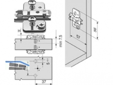 Clip Montageplatte 0 mm Expando vernickelt 174H710ZE 273.393.3