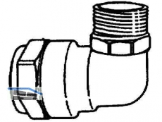 Winkelanschlussverschr. 90 Grad Isiflo m. Aussengewinde Typ 121 25mm x3/4\