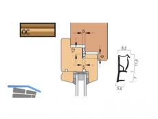 Fensterdichtung KB Goll AFK2037-OC/KB ocker (KB=6m)