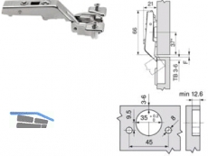 Aventos Zwischenscharnier HF 134 Expando, ohne Feder 78Z553ET 679.713.3