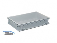 Transportstapelkasten Newbox NB24V1 600x400x120mm grau Muschelgriff