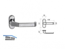 Drckerlochteil auf ovaler Rosette 8/8,5 mm Hlse natur eloxiert