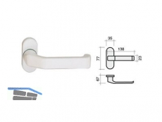 Drckerlochteil weiss auf ovaler Rosette 8/8,5 mm Hlse 1495.120.308.0