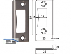 Winkelschlieblech LM hnlich Niro matt fr 24 mm Falztiefe 10.401.107