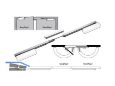 Gleitschiene Schliessfolgeregler Dorma G-GSR/V-System silber