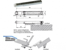 Mitnehmerklappe Dorma MK 396 fr 2-flg. Tren, verzinkt