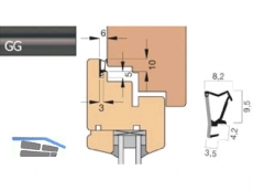 berschlagdichtung AFK 2613-GG/2 graphitgrau, VPE 240 lfm