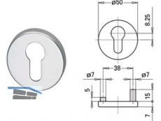 Rundrosette 7055ZU PZ Alu F1