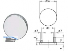 Blindrosette 7082U Alu F1