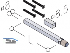 Befestigungsset EST fr Kn/Dr 8,5 mm TS 66-75 mm