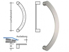 Stossgriff-Flachprofil ES 3008.300 ksb LA = 300 mm Ausladung 105 mm Edelstahl