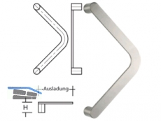 Stossgriff-Flachprofil ES 3008.300 gkw LA = 300 mm Ausladung 160 mm Edelstahl