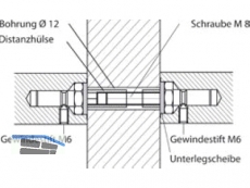 Montageset MS 250.60 paarweise fr Holztr TS 60-85 fr 90 Sttzen