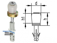 Fhrungsrolle Helm fr U-Schiene mit Kunststoffrolle 258 D 025860