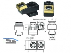 Spannpratze-Niederzug POWERCLAMP f.Spannvor. T-Nut 16 mm Format 39170150