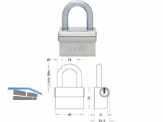 Vorhangschloss-EPS Evva H 24