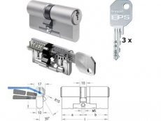 EVVA EPS-Doppelzylinder 31/46 NI in Modulen montiert