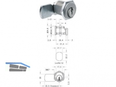 Blechmontagezylinder EPS MB 23G NI