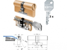 EVVA EPS-Doppelzylinder 46/51 MS in Modulen montiert