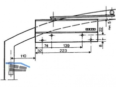 Montageplatte GEZE fr Flachbogentre zu TS 4000 silberfrbig 058782