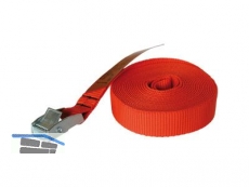 Zurrgurt 25mm 10m ohne Einwebung orange mit PP Gurt