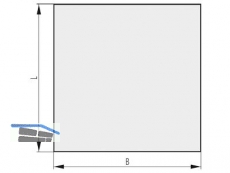 Haas & Sohn Glasbodenplatte Form A 750 x 900/6 mm klar ohne Dichtlippe