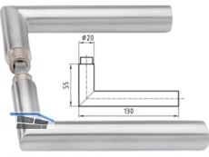 Drckerpaar 5071 Memphis 8,5 mm TS 40 mm Edelstahl 403005