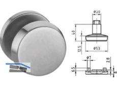 Trknopf 5837 auf Rosette 5620 CG fest Edelstahl 403772