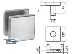 Trknopf 5842 auf Rosette 5623 CG fest Edelstahl 403893