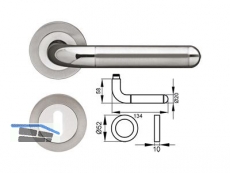 Drcker/Rosetten Lignano Steel ER35 BB 73 Edelstahl poliert/matt