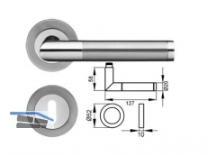 Drcker/Rosetten Rio Steel ER34 WC 73 Edelstahl poliert/matt