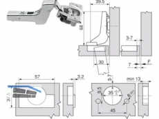 Standardscharnier ClipTop BLUMOTION 110 Einpress Innenanschlag 71B3780 8913323