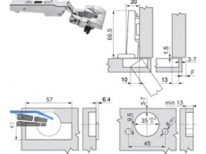 Spezialscharnier Clip Top 110 Inserta Eckanschlag 72T3590.TL 9003003