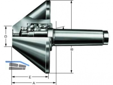 Rhm mitlaufender Zentrierkegel Typ 617 stumpf MK-5 60 Gr.173b 90483