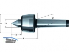 Rhm mitlaufende Krnerspitze Typ 604 H MK-2 60 Gr.102 43115