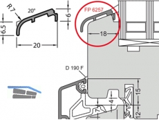 Flgelabdeckprofil FP 6257 weiss RAL 9016 weiss