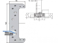 Befestigungsplatte Tectus TE 240 3D FZ/1 verzinkt