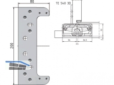 Befestigungsplatte Tectus TE 540 3D FZ/1 verzinkt
