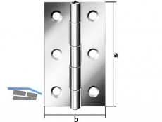 Scharnier schmal Edelstahl 50 x 31 mm V-10501050